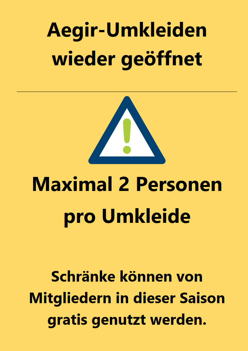 Mehr über den Artikel erfahren Aegir-Umkleiden wieder geöffnet