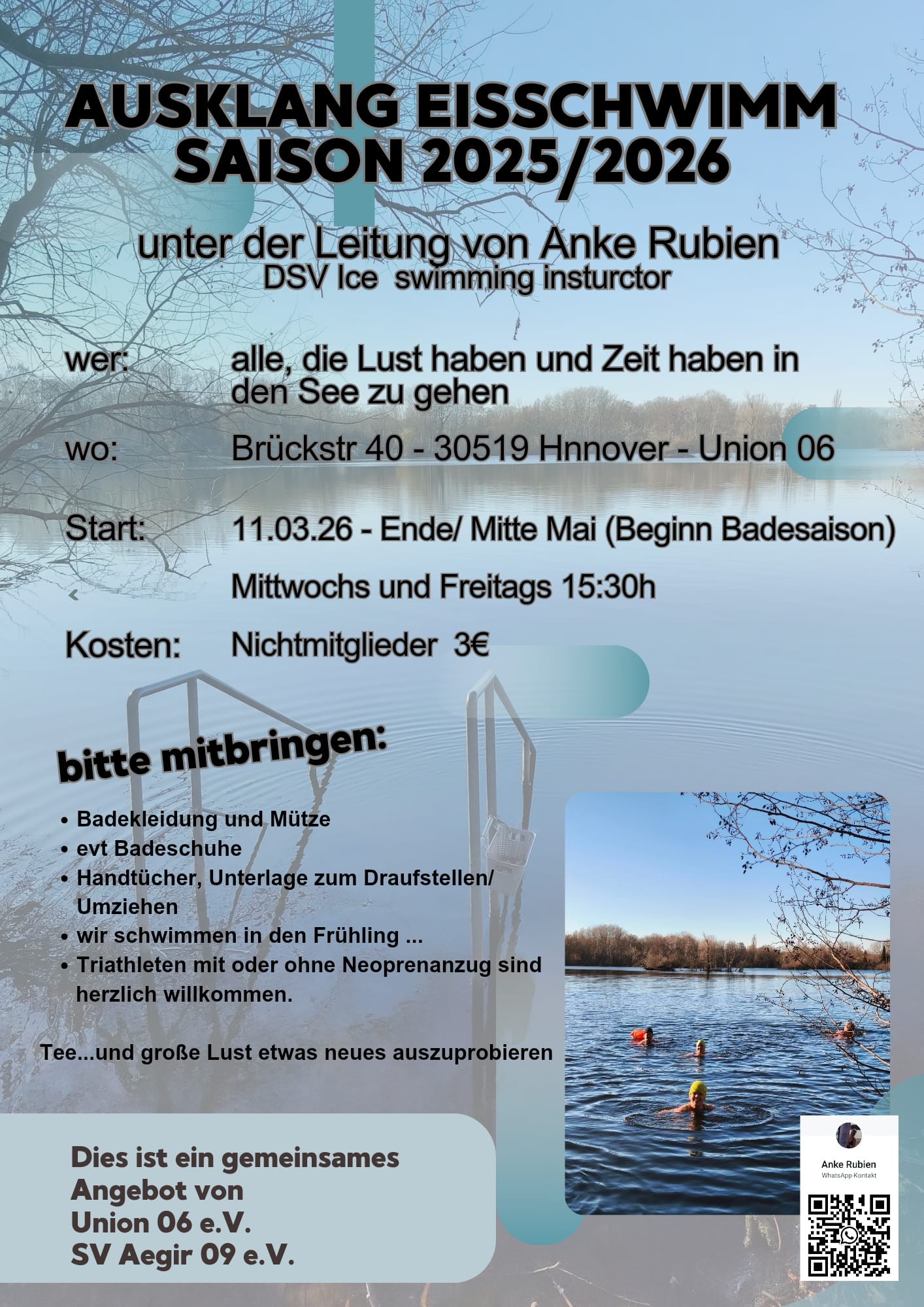 Einladung zum Ausklang des Eisschwimmens