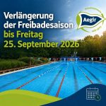 Verlängerung der Freibadesaison 2026 bis 25. September