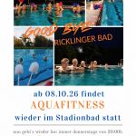 Aqua-Fitness im Stadionbad wieder ab 8.10.2026