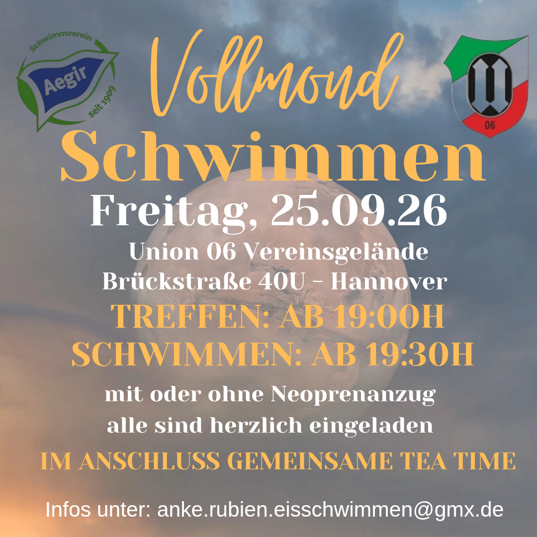 Mehr über den Artikel erfahren Vollmond-Schwimmen am Freitag 25.09.2026